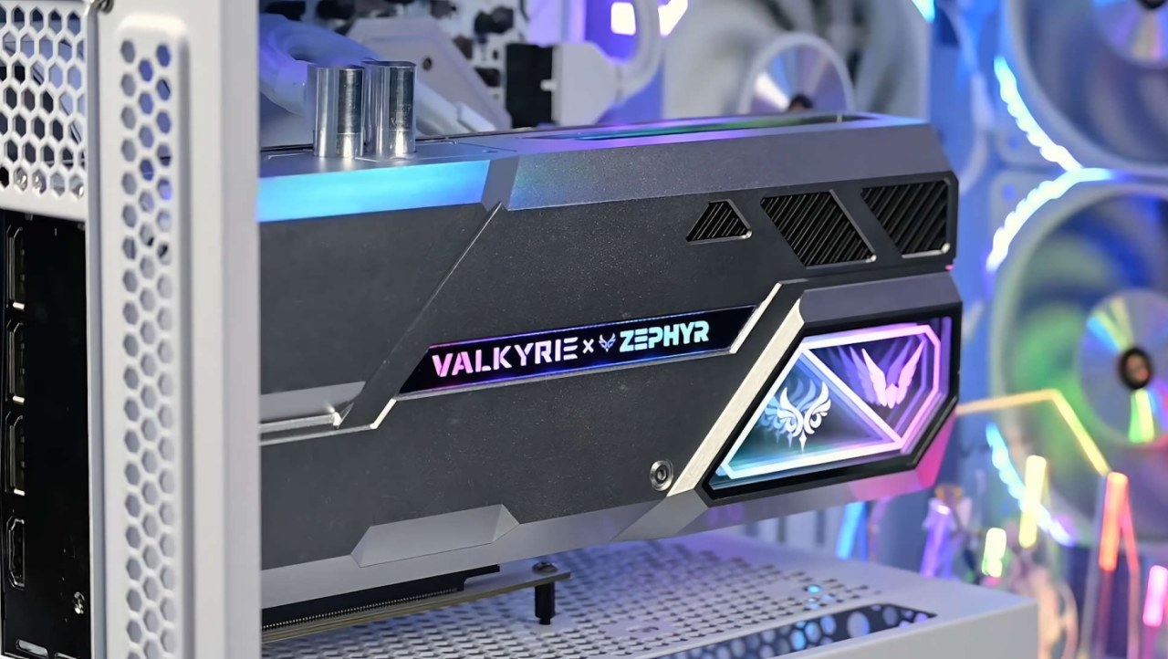 Zephyr's new GeForce RTX 4080 SUPER Valkyrie has 280mm AIO cooler, sweet metallic style