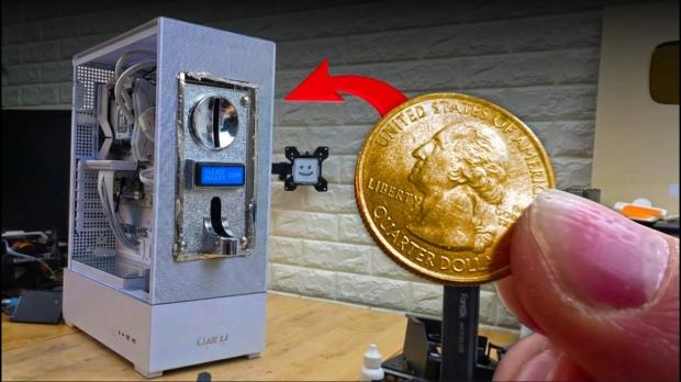 Someone built a coin-operated gaming PC, and it only works with quarters