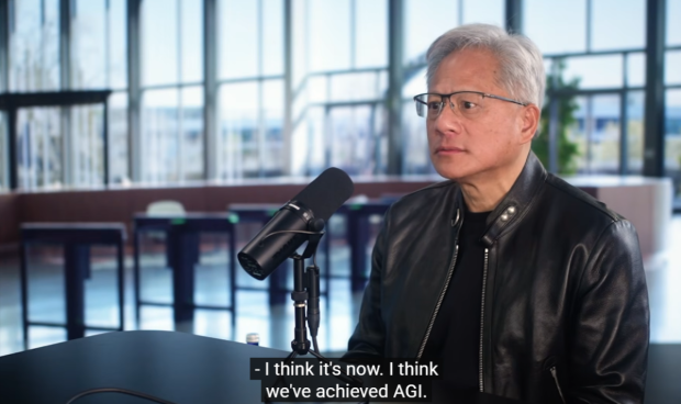 NVIDIA CEO Jensen Huang says AGI has been now been 'achieved'