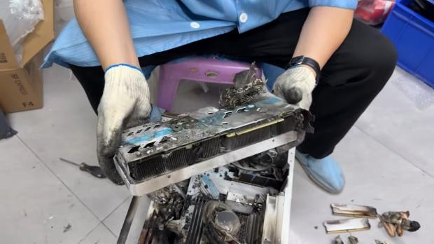 NVIDIA RTX 3070 GPU struck by lightning looks dead and buried - but the graphics card is somehow repaired to game another day
