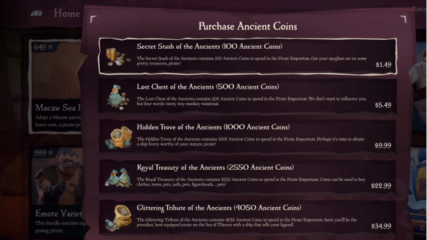 sea of thieves store