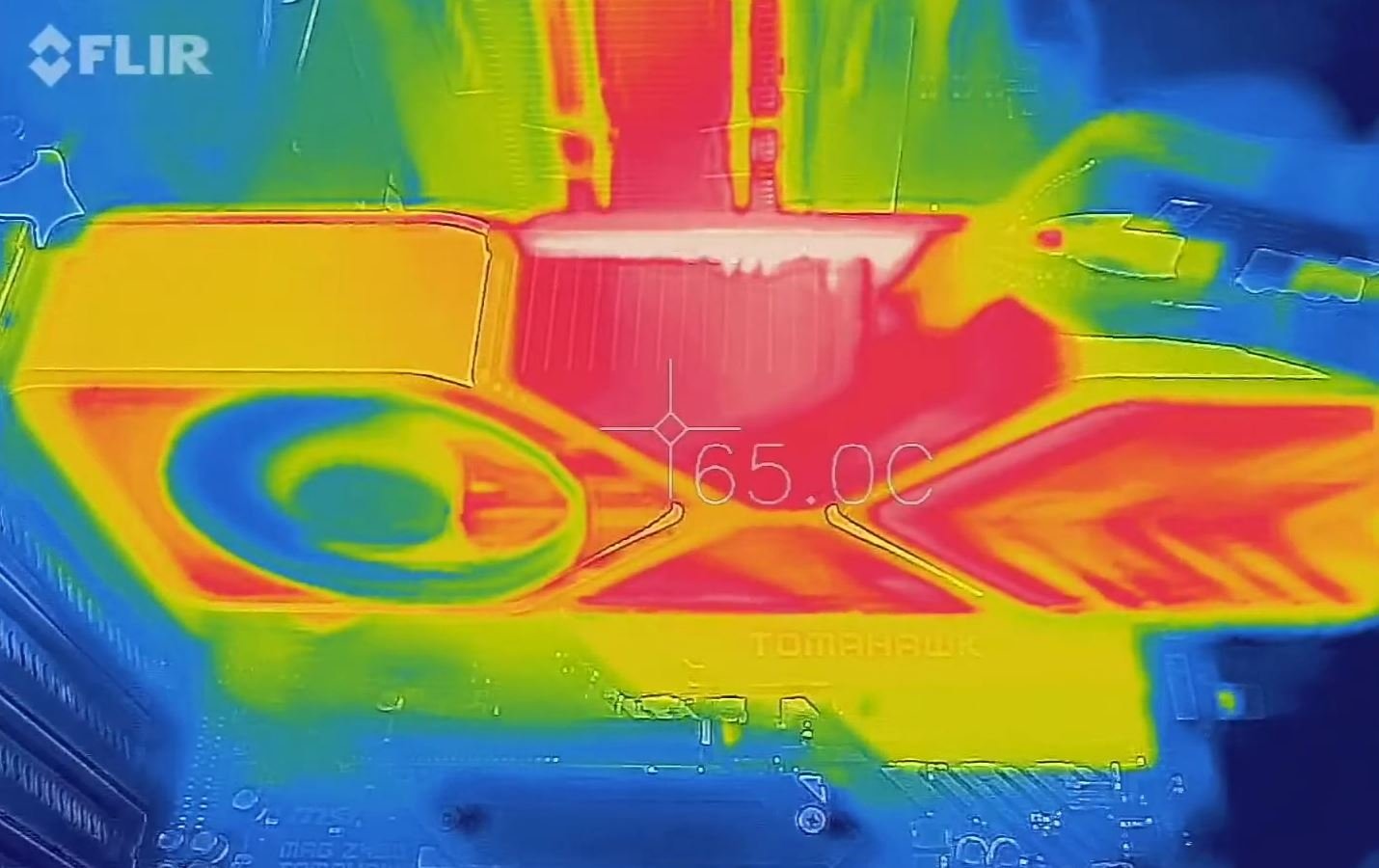 Here's the GeForce RTX 3080 Founders Edition under a thermal camera - TweakTown